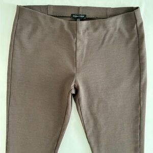 Eileen Fisher Pants Small Brown Slim Ankle Stretch Knit with Side Zipper